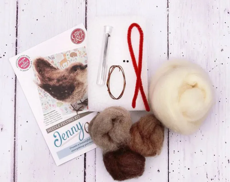 Crafty Kit Company Jenny Wren Needle Felting Kit-1